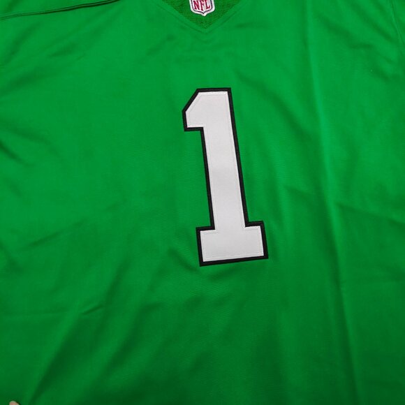 Philadelphia Eagles Kelly Jalen Hurts #1 Green Jersey - Picture 3 of 10